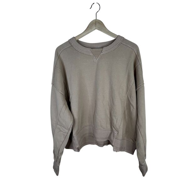 NWT FP Movement x Hatch Women's Intercept Sweatshirt Sz M Desert Sand Maternity - Picture 2 of 13